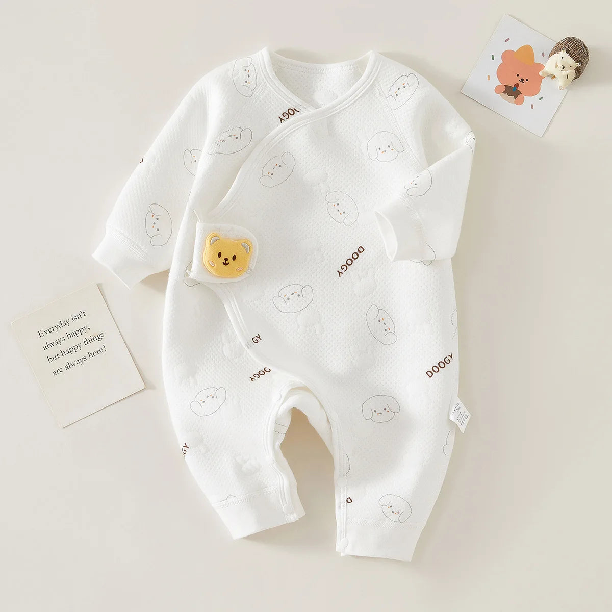 AYNIGIELL Spring Autumn 0-6 Months Baby Rompers 100% cotton Newborn baby girls boys Clothes of Long Seeve Infant Clothing