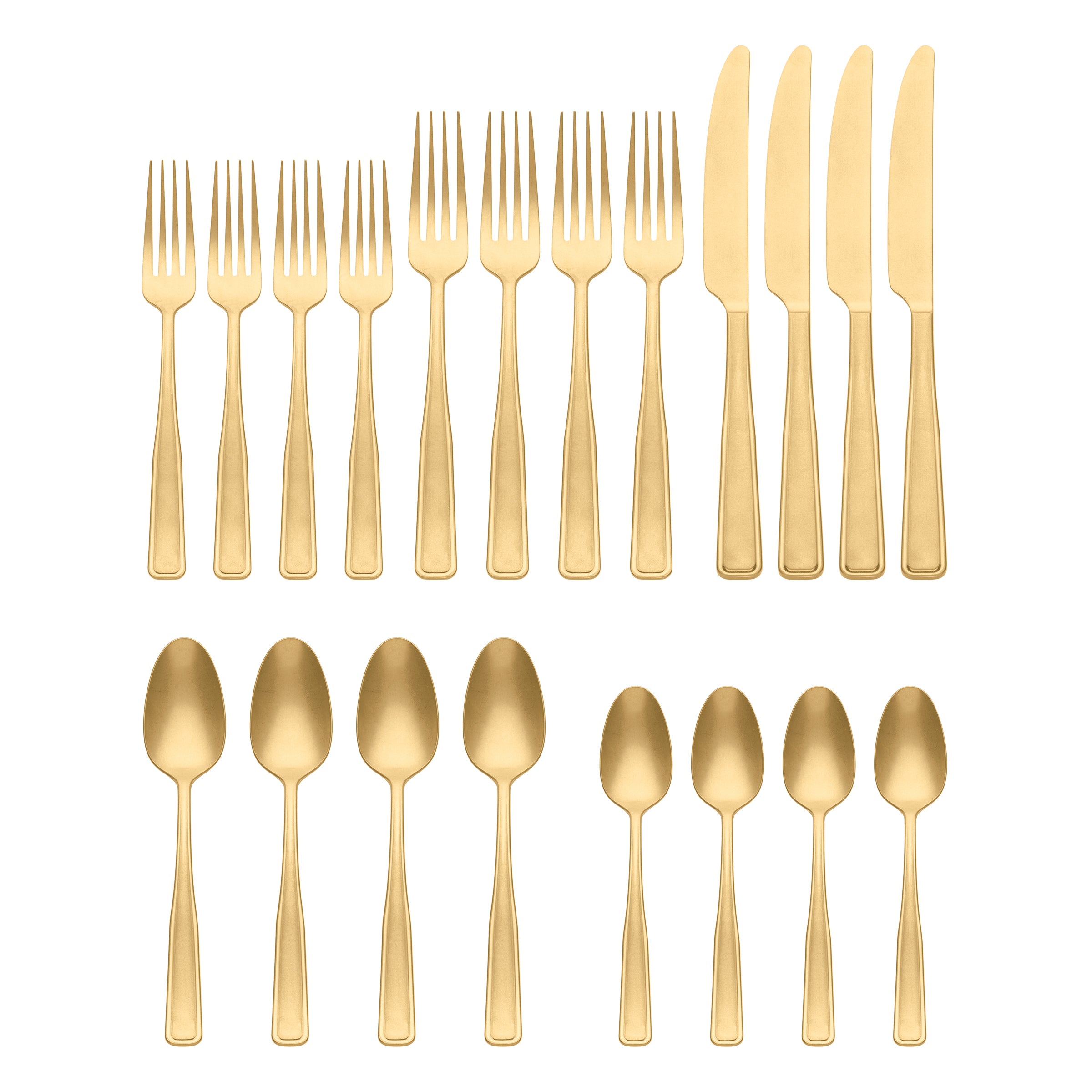 Reid Vintage Champagne Tumbled 20 Piece Flatware