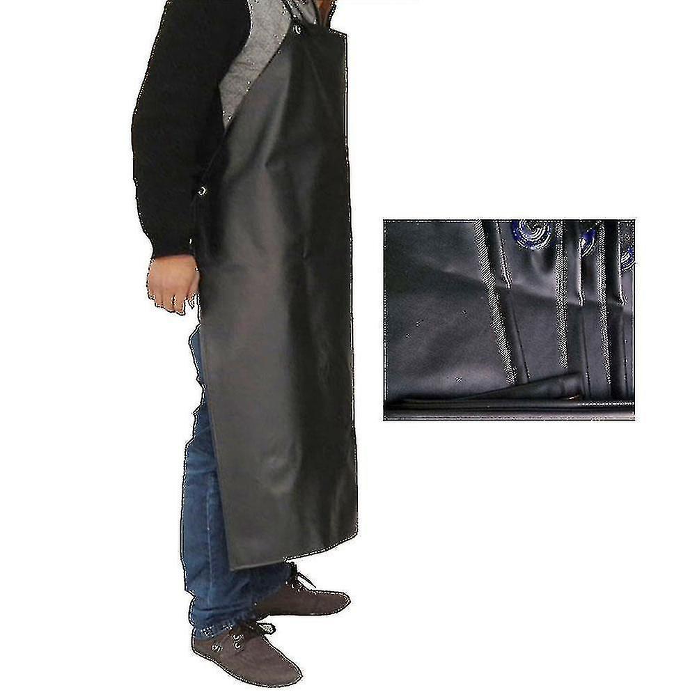 Waterproof Anti-oil Leather Apron Chef Apron Thickening Long Acid And Alkali Antifouling Oilproof Re