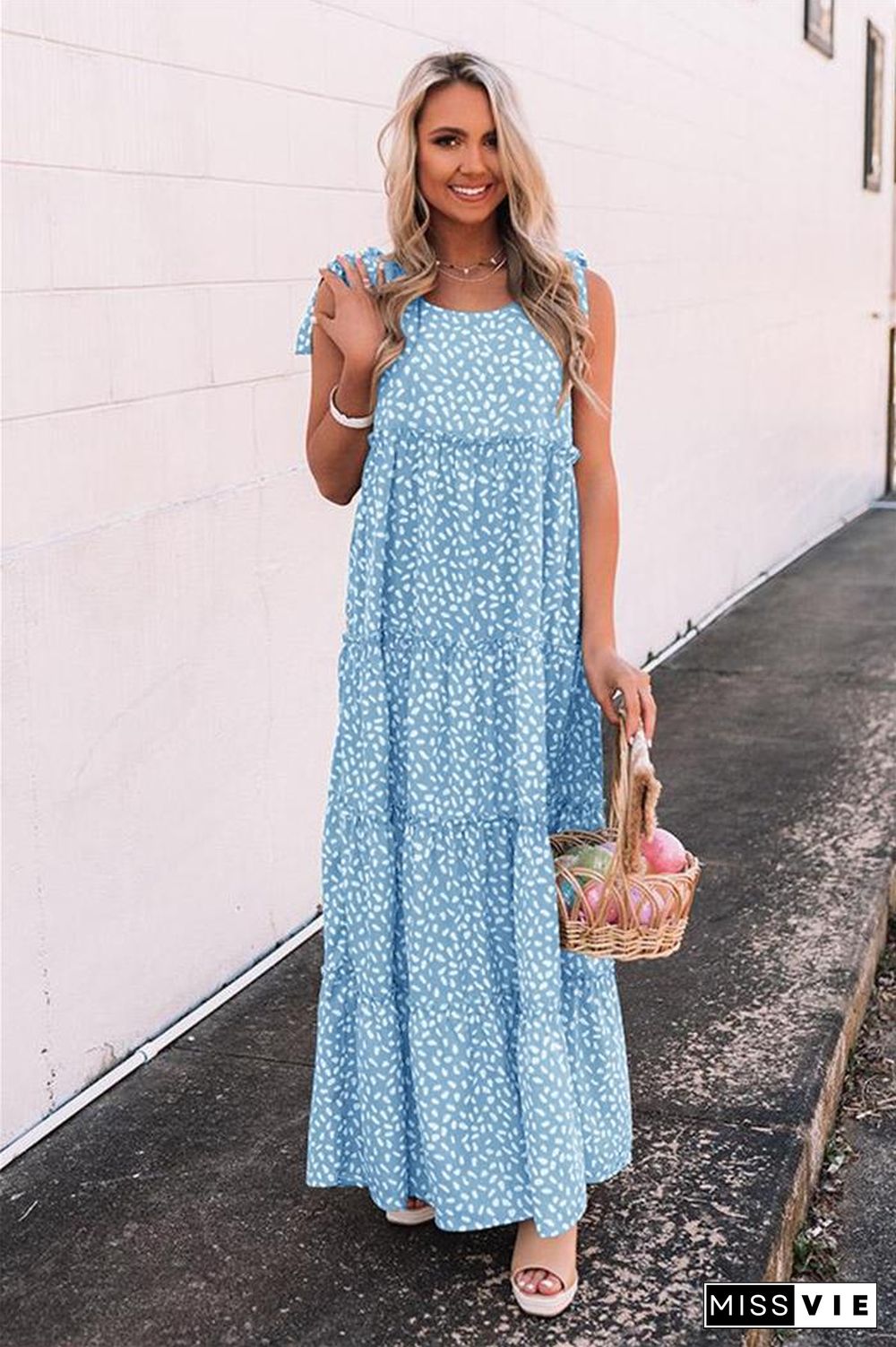 Adjustable Spaghetti Strap Sleeveless Maxi Dress