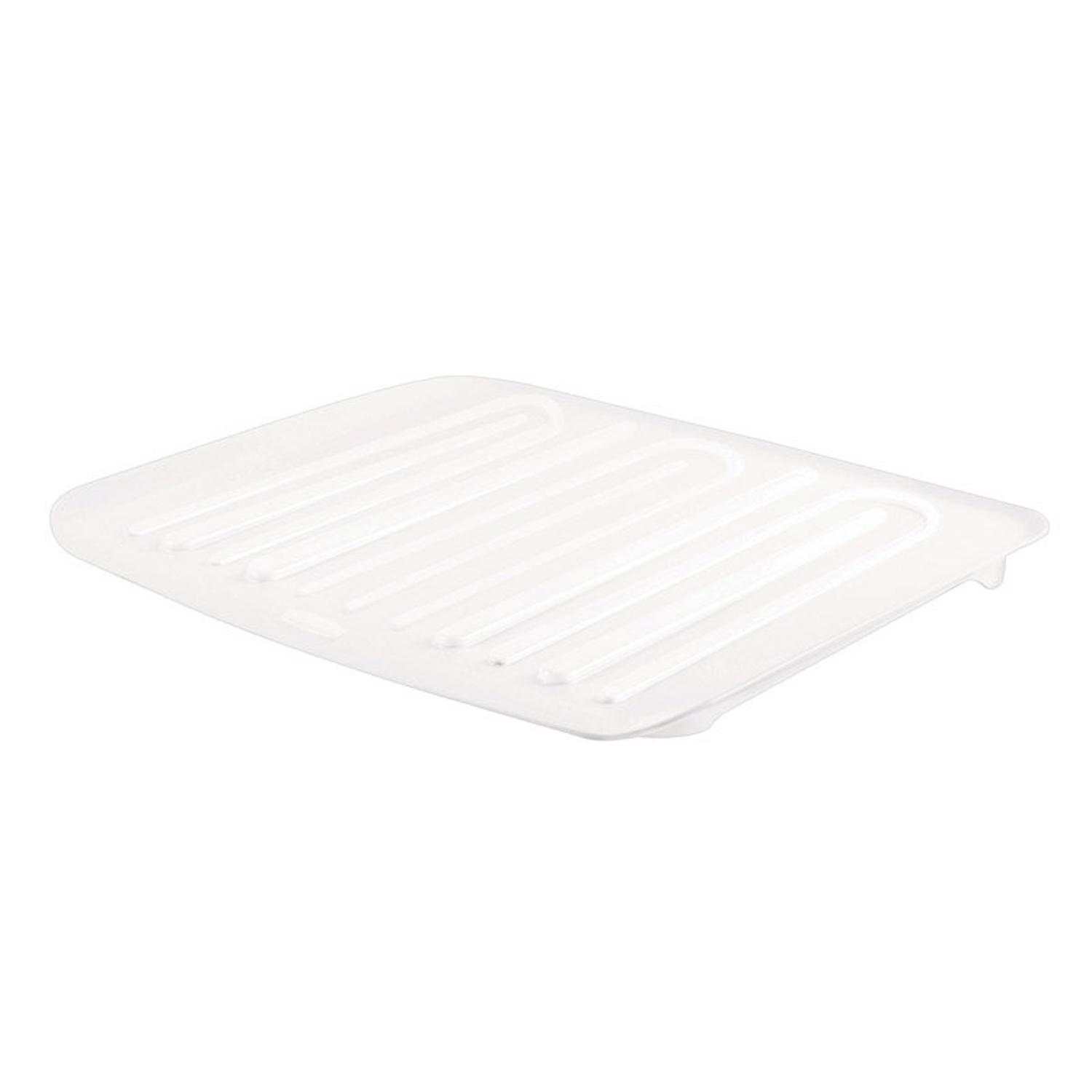 Rubbermaid 18 in. L X 14.8 in. W X 1.3 in. H White Plastic Dish Drainer