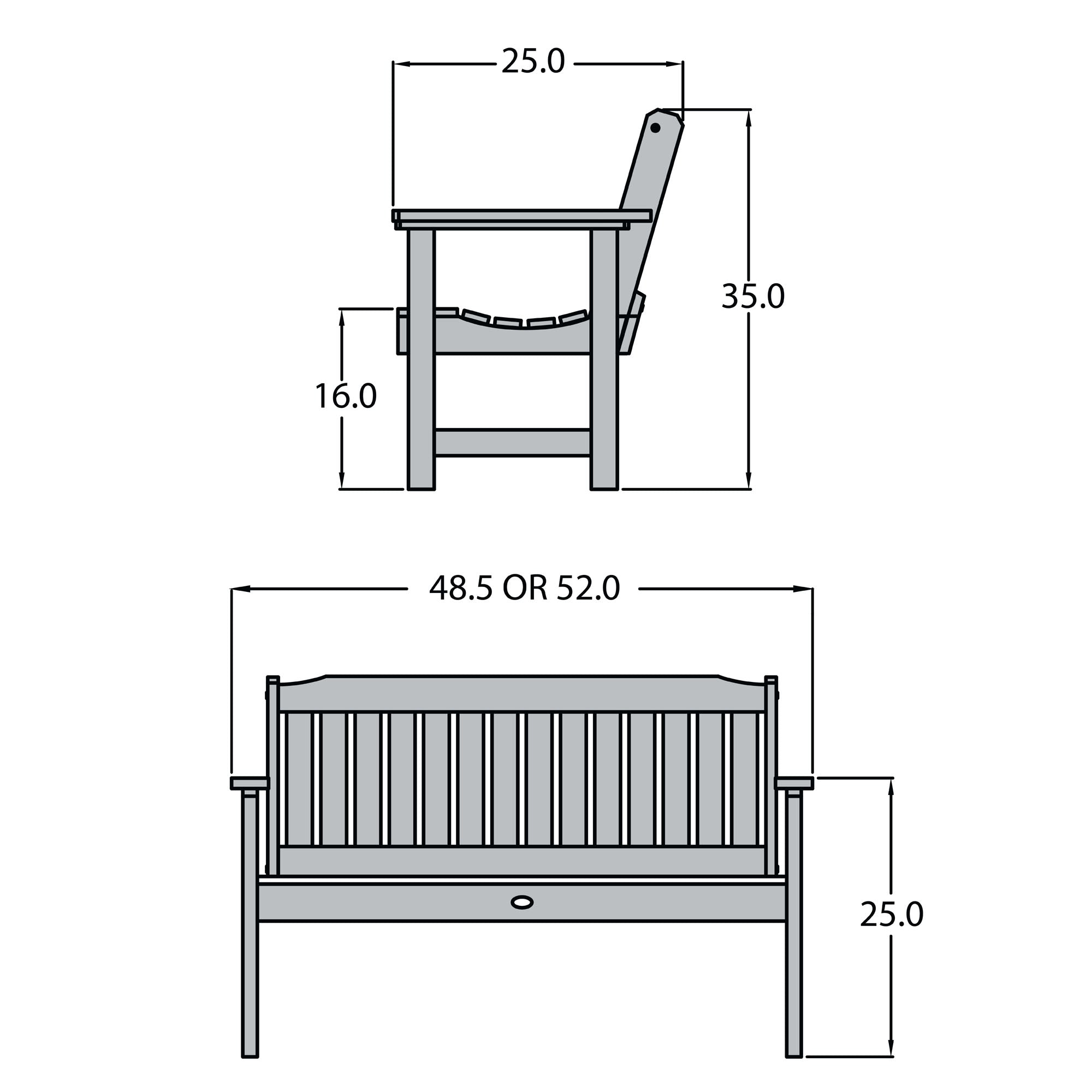 Lehigh Garden Bench, 4'