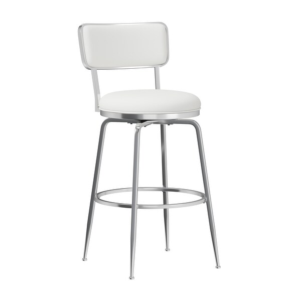 Hillsdale Furniture Baltimore Metal and Upholstered Swivel Stool， Chrome