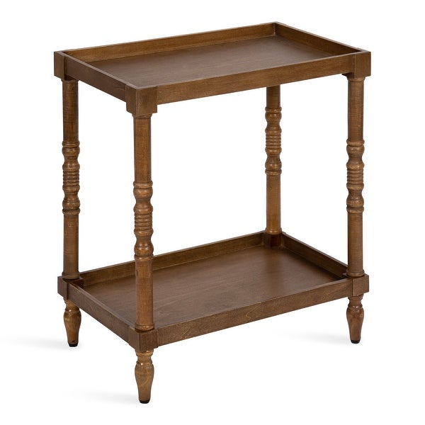 Kate and Laurel Bellport Wood Side Table with Shelf