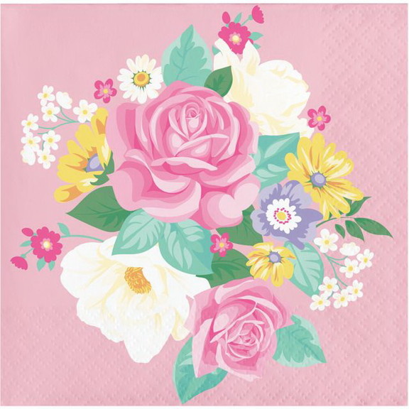 Creative Converting 339801 Floral Tea Party Bevera...