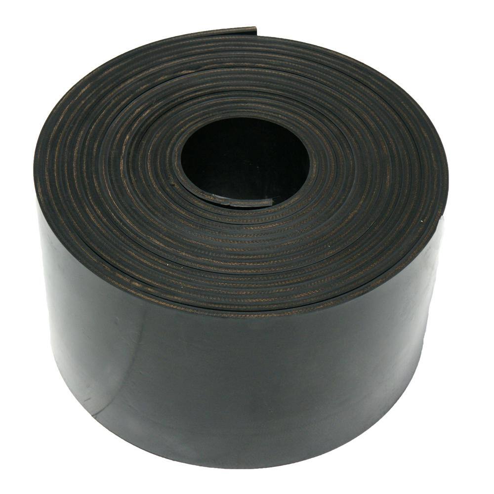 Rubber-Cal Heavy Black Conveyor Belt - 0.41 (3 ply) Thick x 6 in. Width x 24 ft. Length - Rubber Sheet 20-137-0437-288