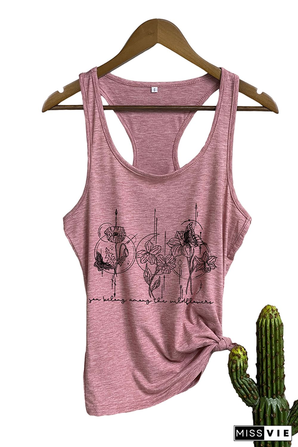 You Belong Among the Wildflower Sleeveless Tank Top Wholesale