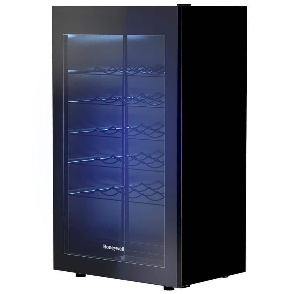 Honeywell 189 in 34Bottles Wine Cooler and 34Can Beverage Cooler in Black with Digital Thermostat