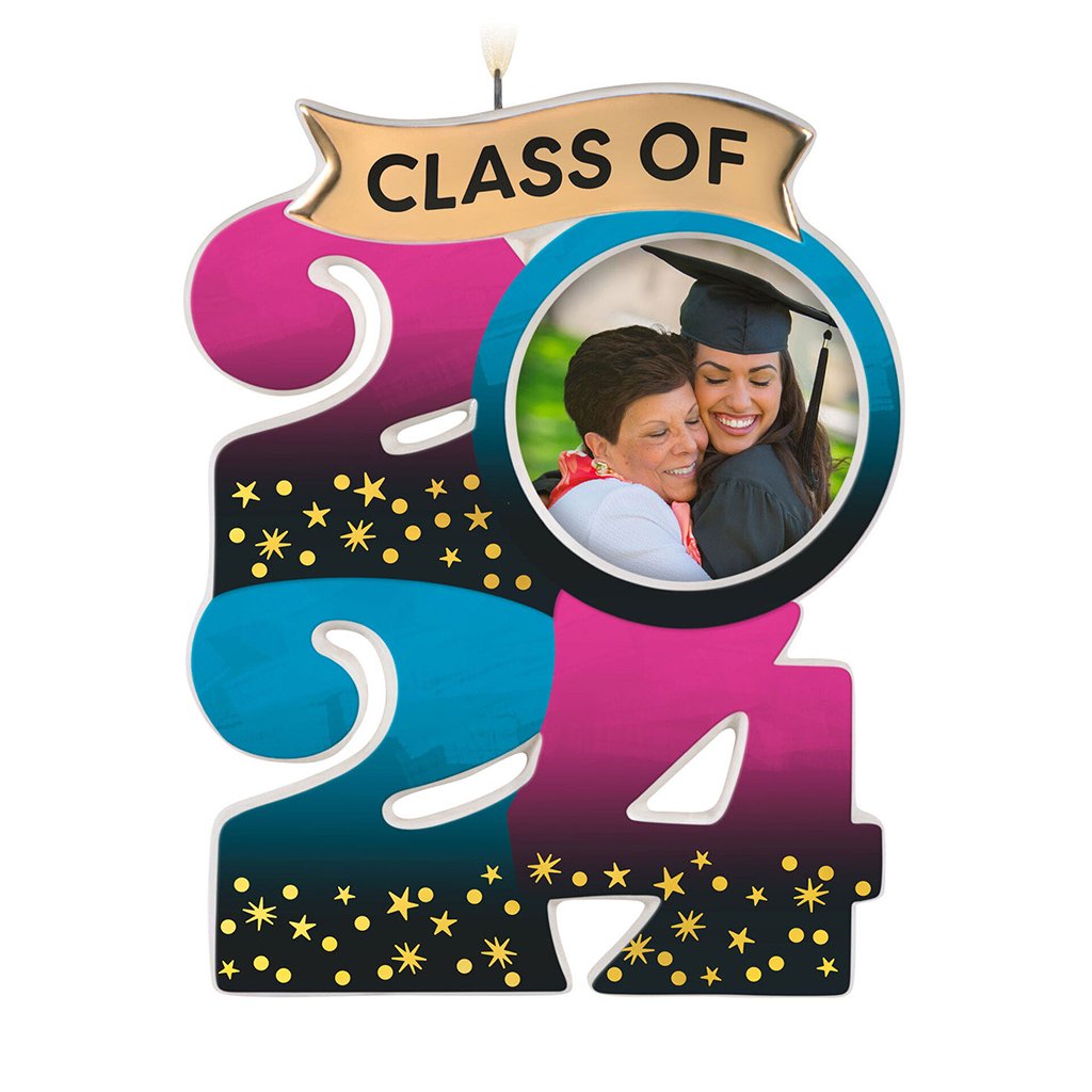 Hallmark  Congrats, Grad! 2024 Porcelain Photo Frame Ornament