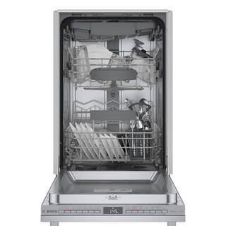 Bosch 800 Series 18 in. ADA Compact Top Control Dishwasher in Stainless Steel with Stainless Steel Tub and 3rd Rack 44dBA SPX68B55UC