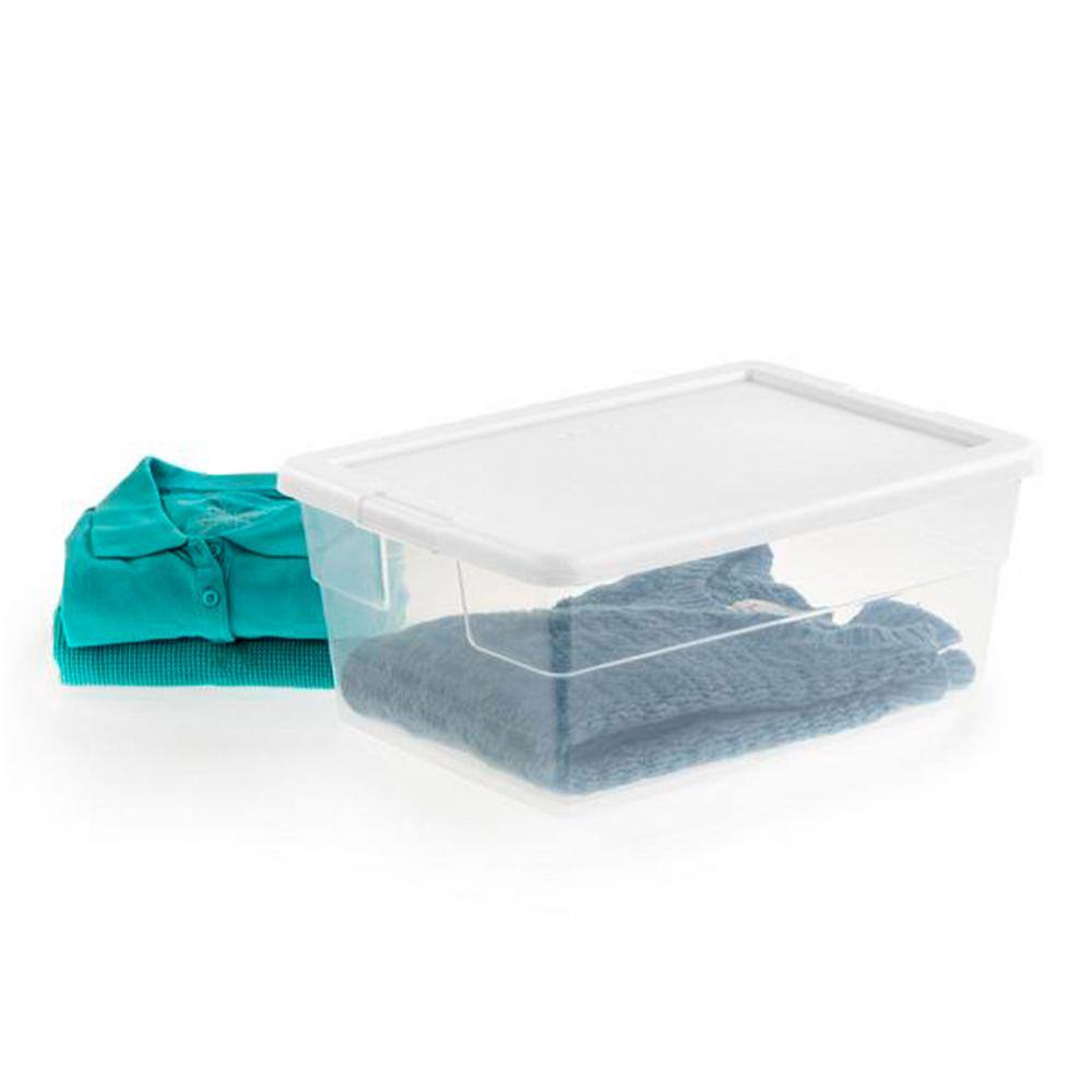 Sterilite 16 Qt. Plastic Storage Box Containers in Clear (12-Pack) 12 X 16448012