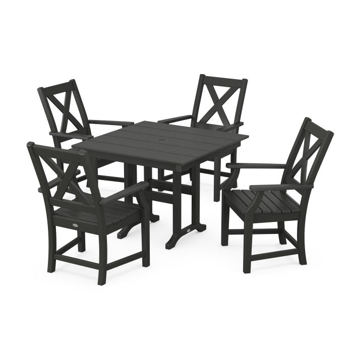 Polywood Braxton 5-Piece Farmhouse Dining Set PWS1135-1