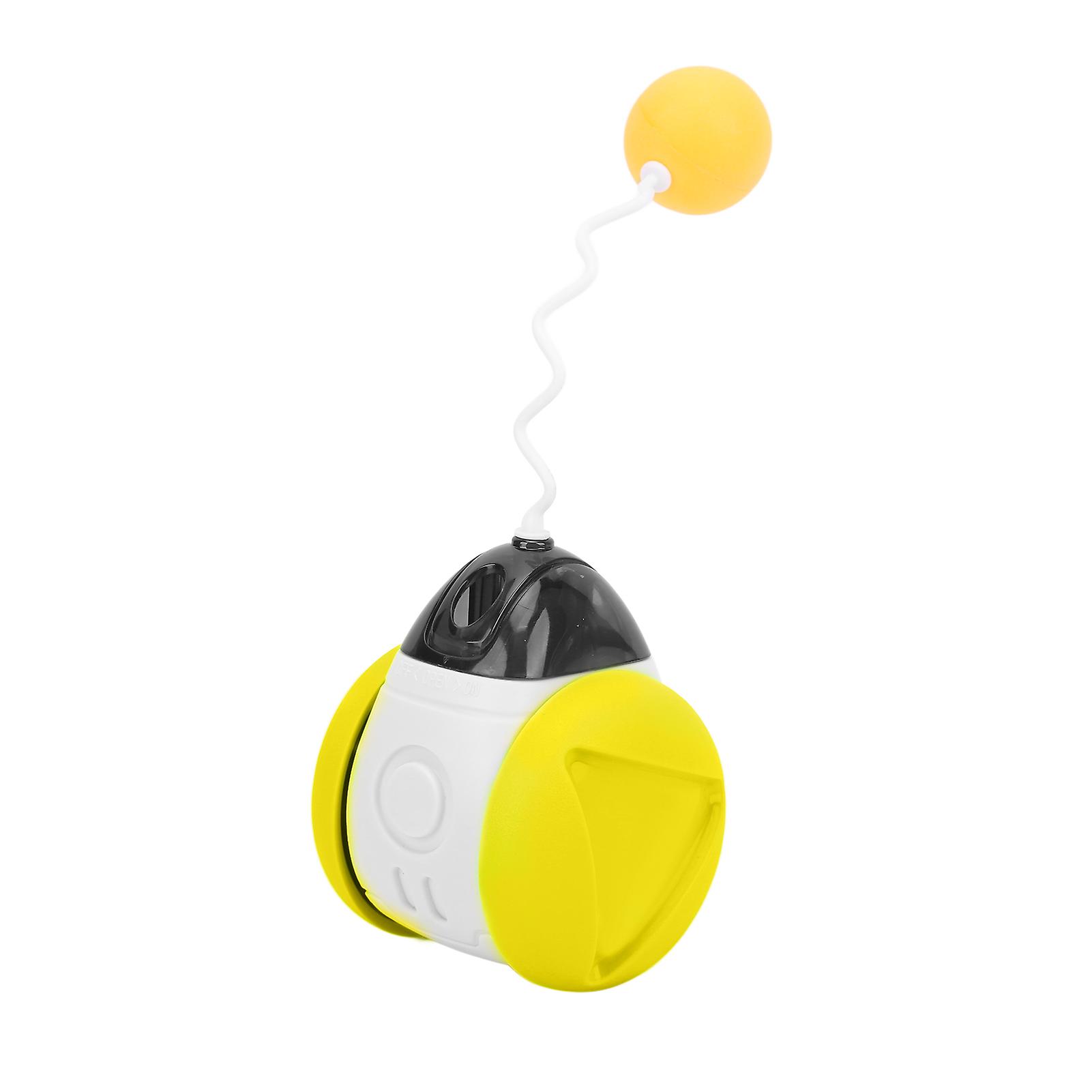 Cat Balance Car Chasing Toys Automatic Self Rotating Cat Interactive With Catnip Wand For Indoor Catsyellow