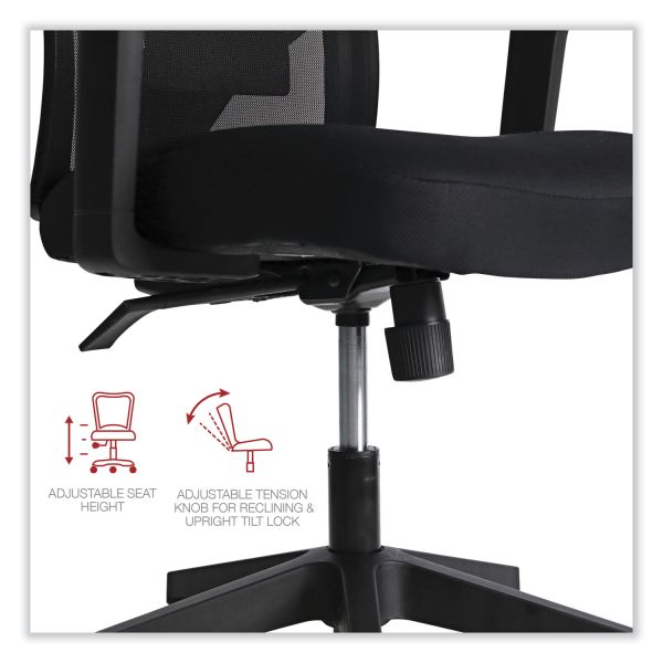 Workspace by Alera Mesh Back Fabric Task Chair， Supports Up to 275 lb， 17.32