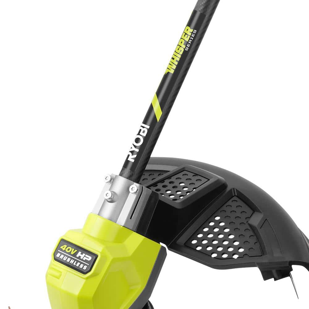 RYOBI 40V HP Brushless Whisper Series 17 in. Cordless Battery Carbon Fiber Shaft String Trimmer w/ 6.0 Ah Battery & Charger RY402110