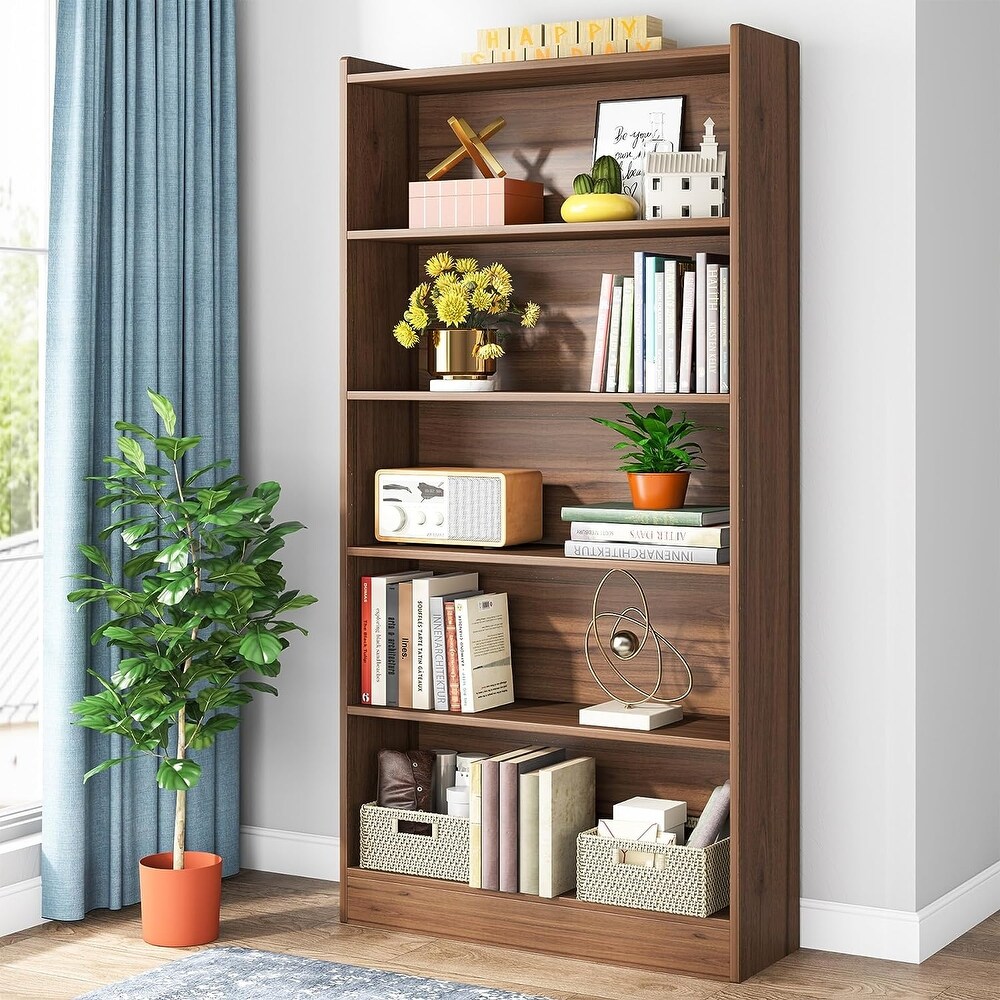 6 Tier Open Bookcase  72 inch Large Tall Bookshelf with Storage Shelve