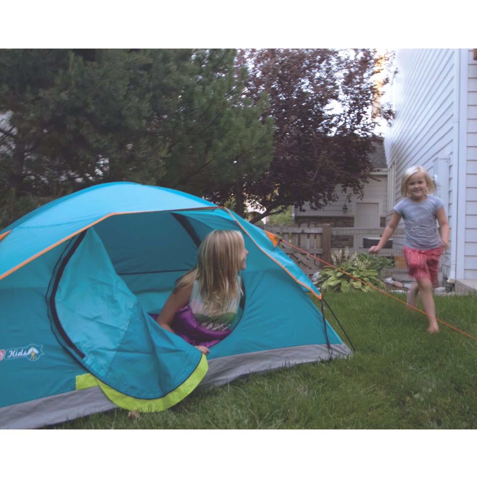 Coleman Wonder Lake Glow in the Dark Dome 4' x 7' Youth Tent， 1 Room， Teal