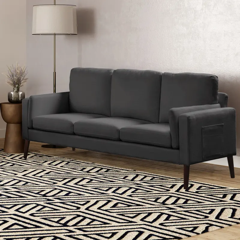 Corey Modern Black Sofa