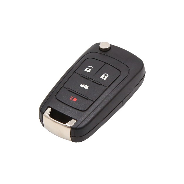 Unique Bargains 4 Button Folding Uncut Key Fob Remote Case Shell Replacement For Chevrolet Cruze