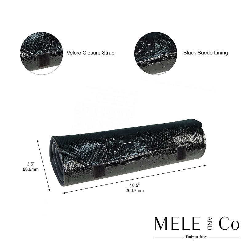 Mele and Co. Iris Vegan Black Jewelry Roll