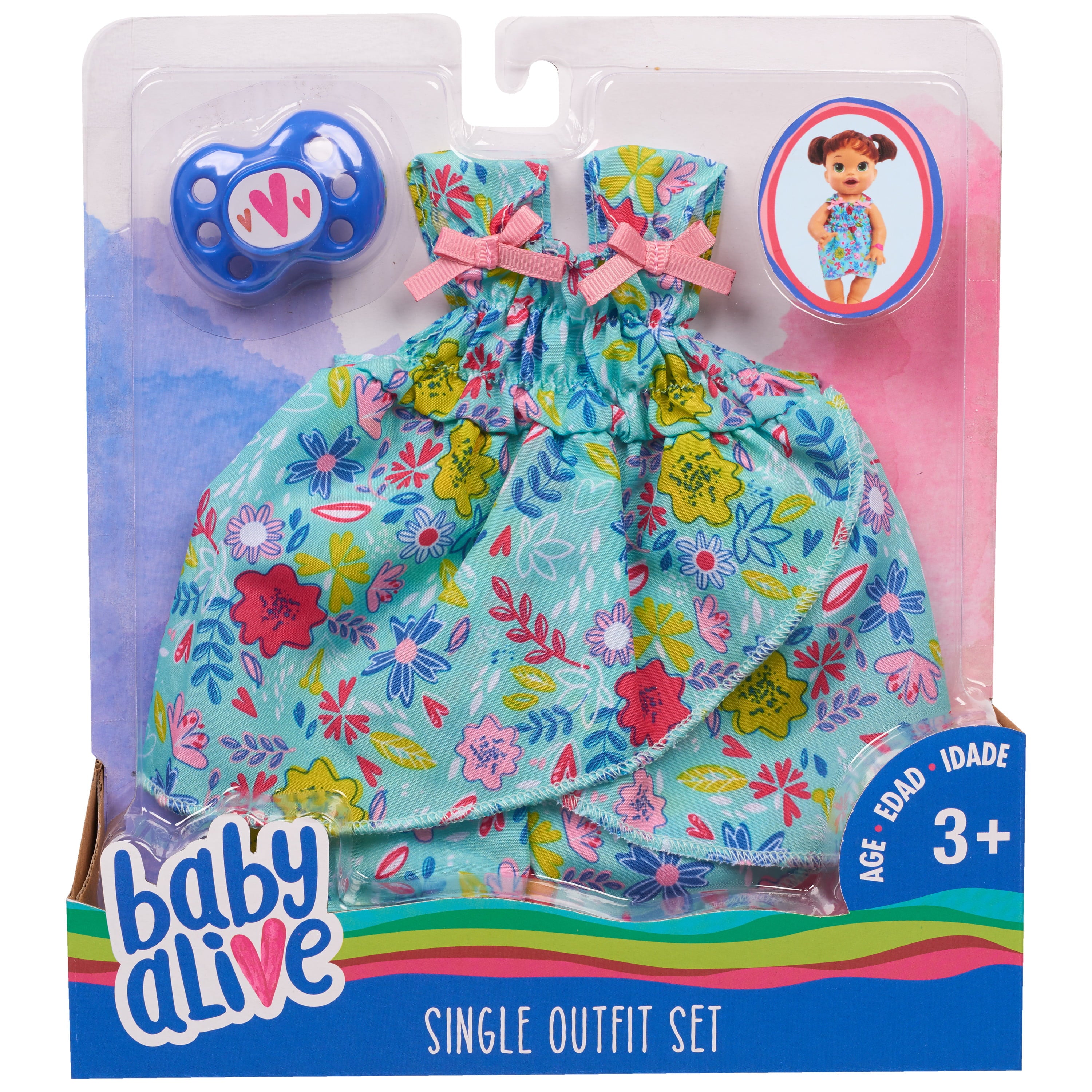 Baby Alive Single Outfit Set， Floral Blouse，  Kids Toys for Ages 3 Up， Gifts and Presents