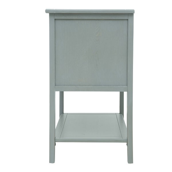 2 Drawer Side table，American style， End table，Suitable for bedroom， living room， study