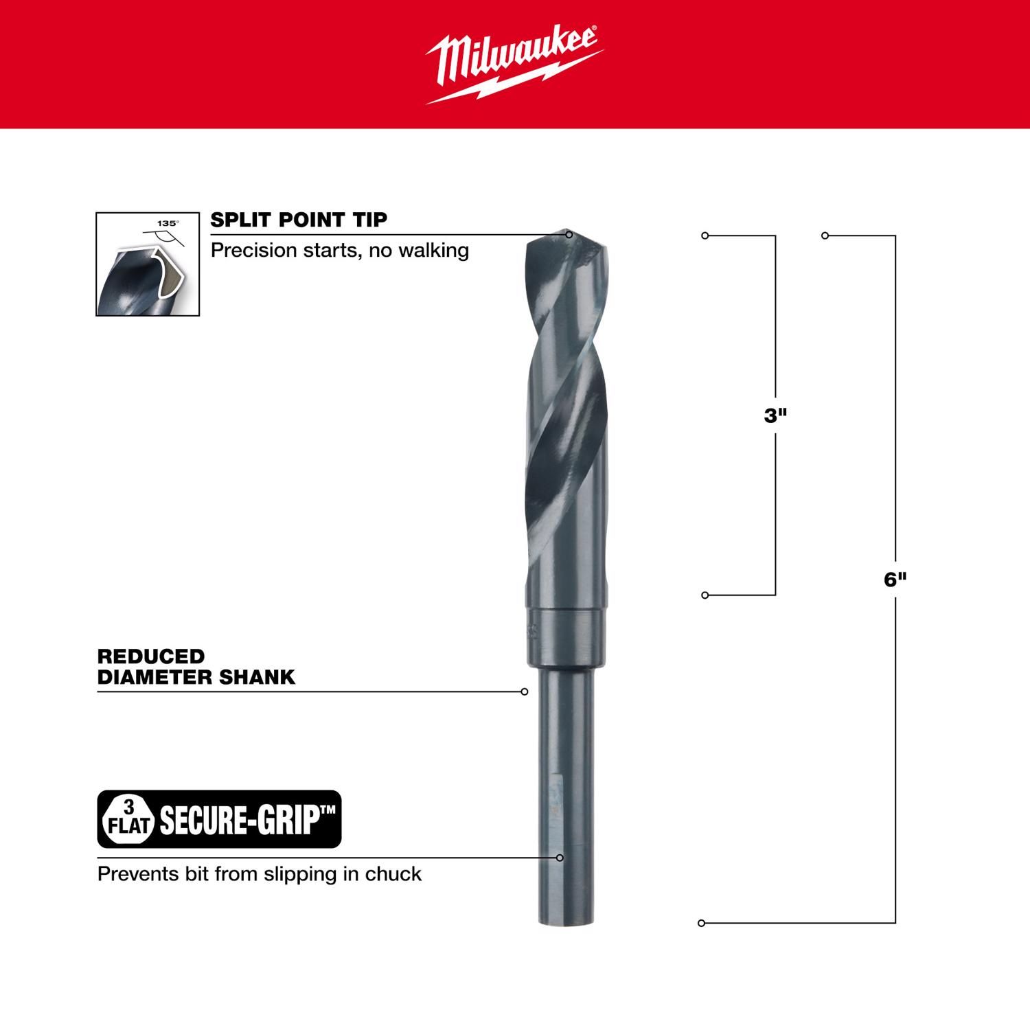 MW Thunderbolt 3/4 in. X 6 in. L Drill Bit 1 pc