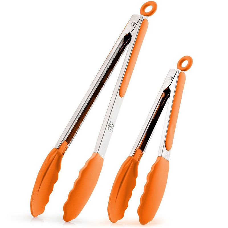 Tongs With Silicone Tips and Lock Mechanism