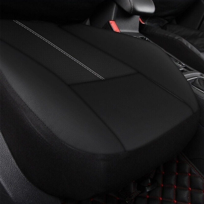 9pcs Car Seat Cover PU Leather Accessories Protector， Universal Full Set 5-Sits Waterproof For Sedan SUV Truck