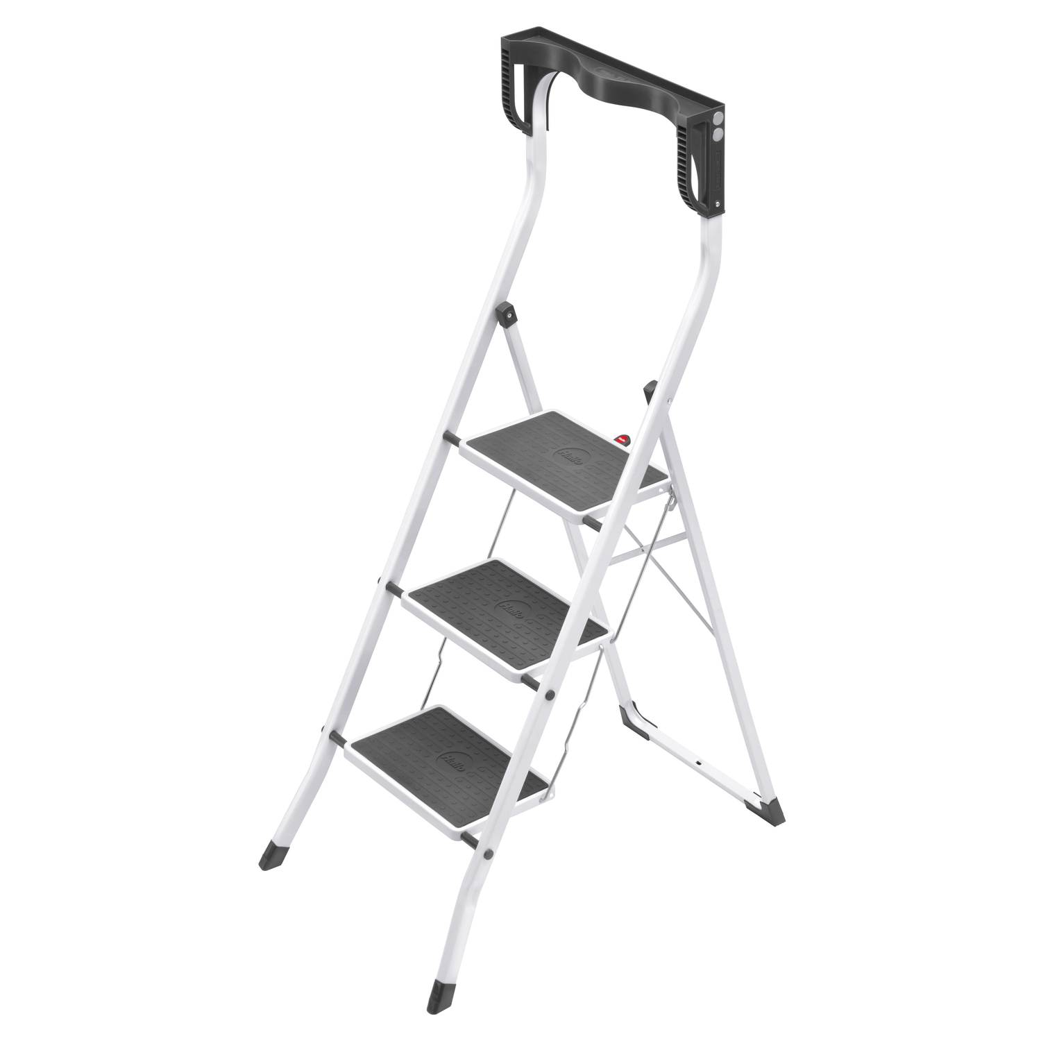 Hailo 52 in. H X 18.9 in. W 330 lb. capacity 3 step Steel Folding Step Stool