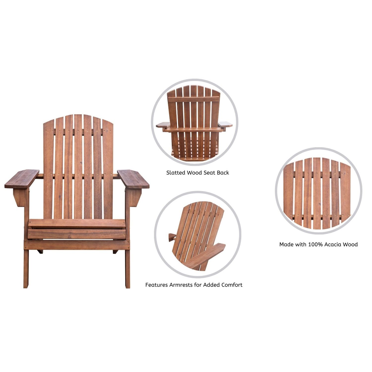 Sonoma Goods For Life? Acacia Wood Adirondack Patio Chair