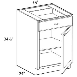 Home Decorators Collection Franklin Assembled 18x34.5x24 in. Plywood Shaker Base Kitchen Cabinet Right with Soft Close in Stained Manganite B18R-FMG