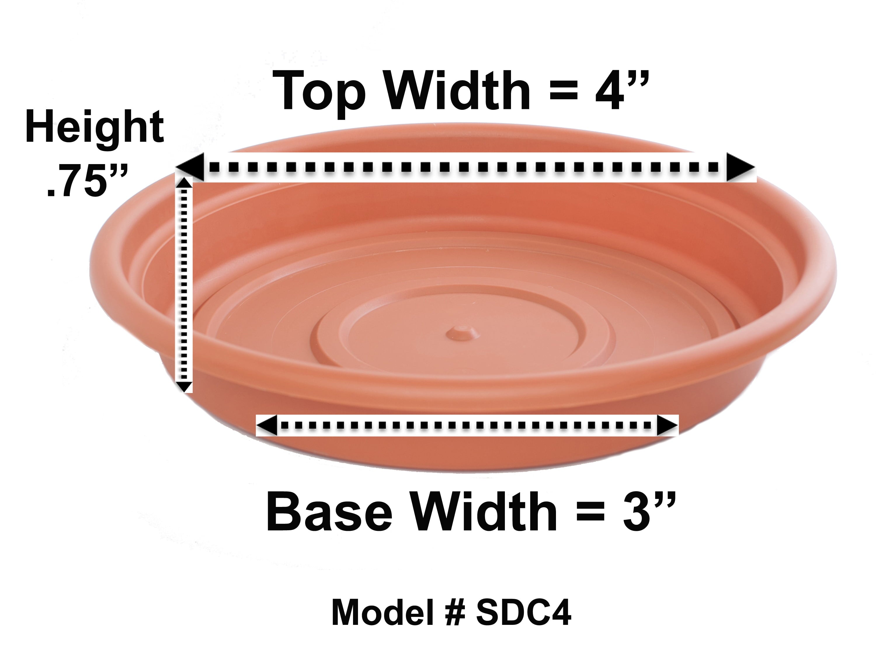 Bloem Dura Cotta Plant Saucer Tray 4" Terra Cotta