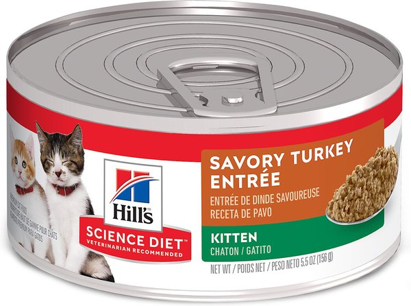 Hill's Science Diet Kitten Savory Turkey Entree Canned Cat Food