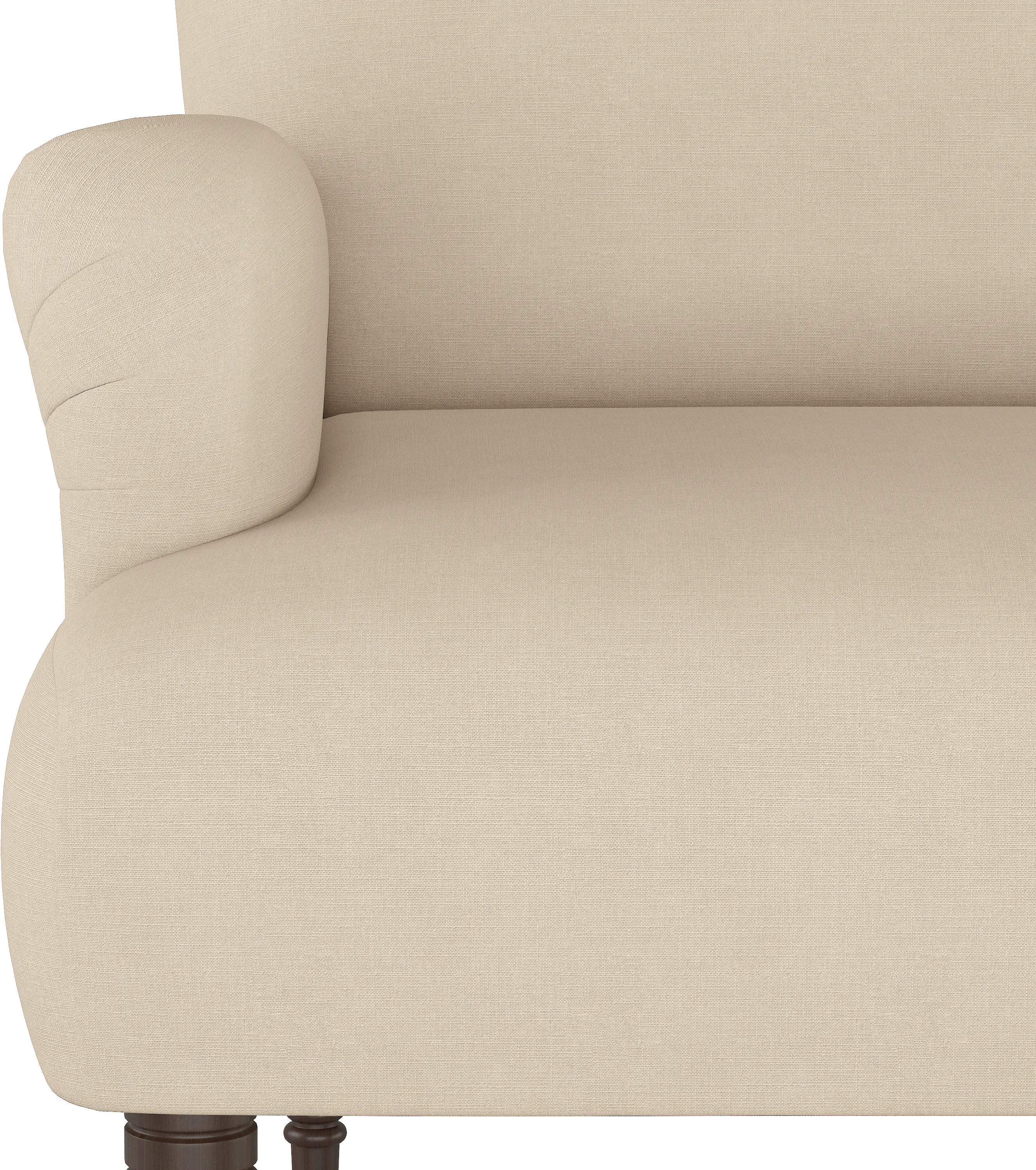 Clara Linen Tan Settee - Skyline Furniture