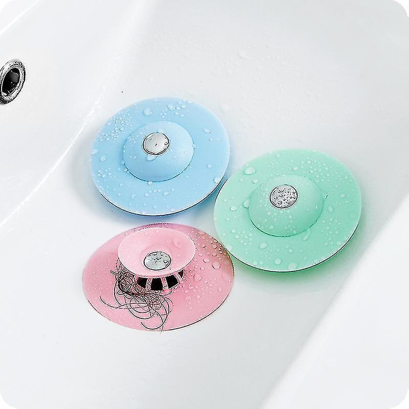 4pcs Sink Stopper Silicone Bathtub Stopper，kitchen Sink Drain Strainer Random Color