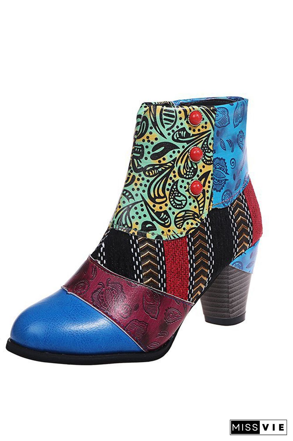 Boho Chunky Heeled Boots Women Wholesale