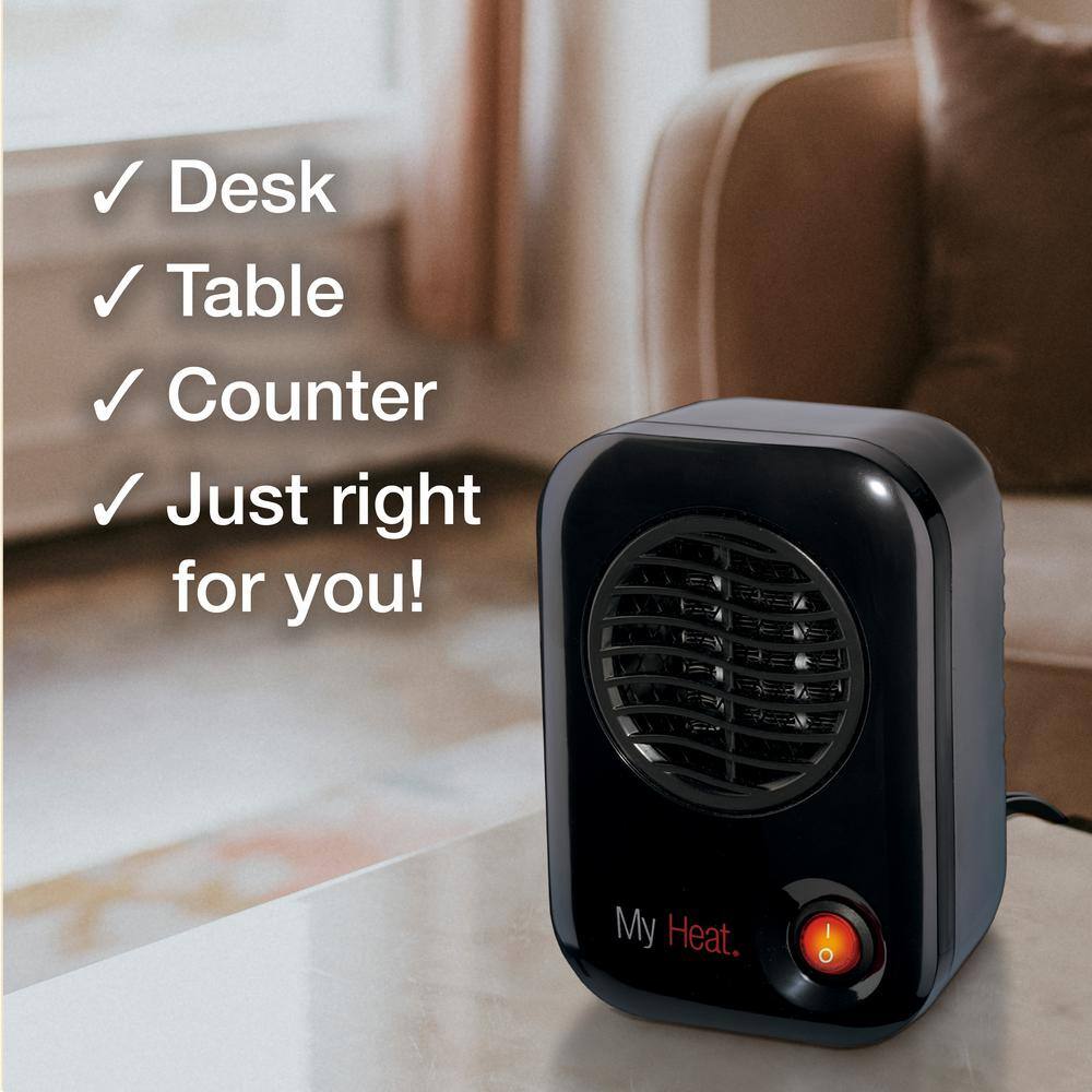 Lasko MyHeat 200-Watt Electric Portable Personal Space Heater Black 100