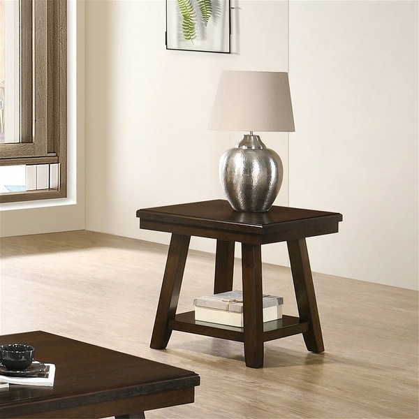 Coffee Table End Table Rectangular Wooden End Table In Dark Espresso