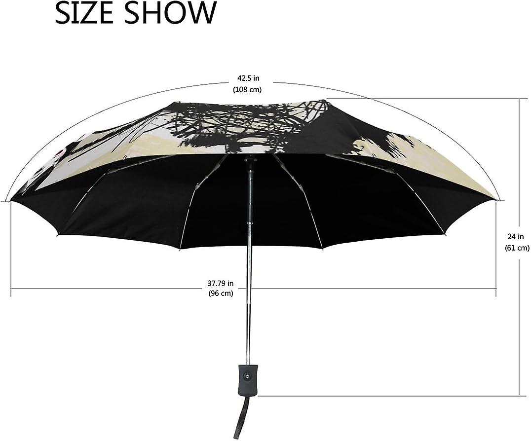 Top Carpenter Doodle Lips Flirty Girl Anti Uv Umbrella Parasol Auto Open/close