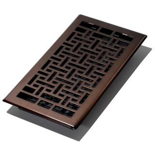 Decor Grates 6 in. x 12 in. Oriental Bronze Floor Register AJH612-RB