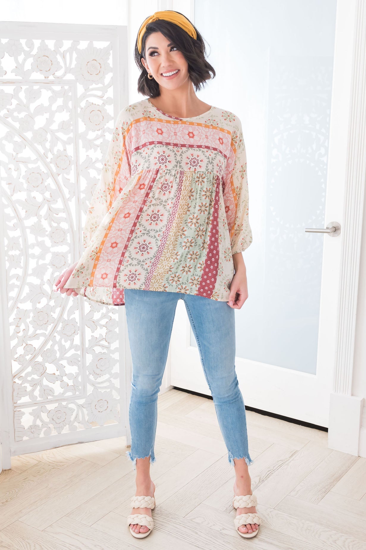 Just Fine By Me Modest Blouse