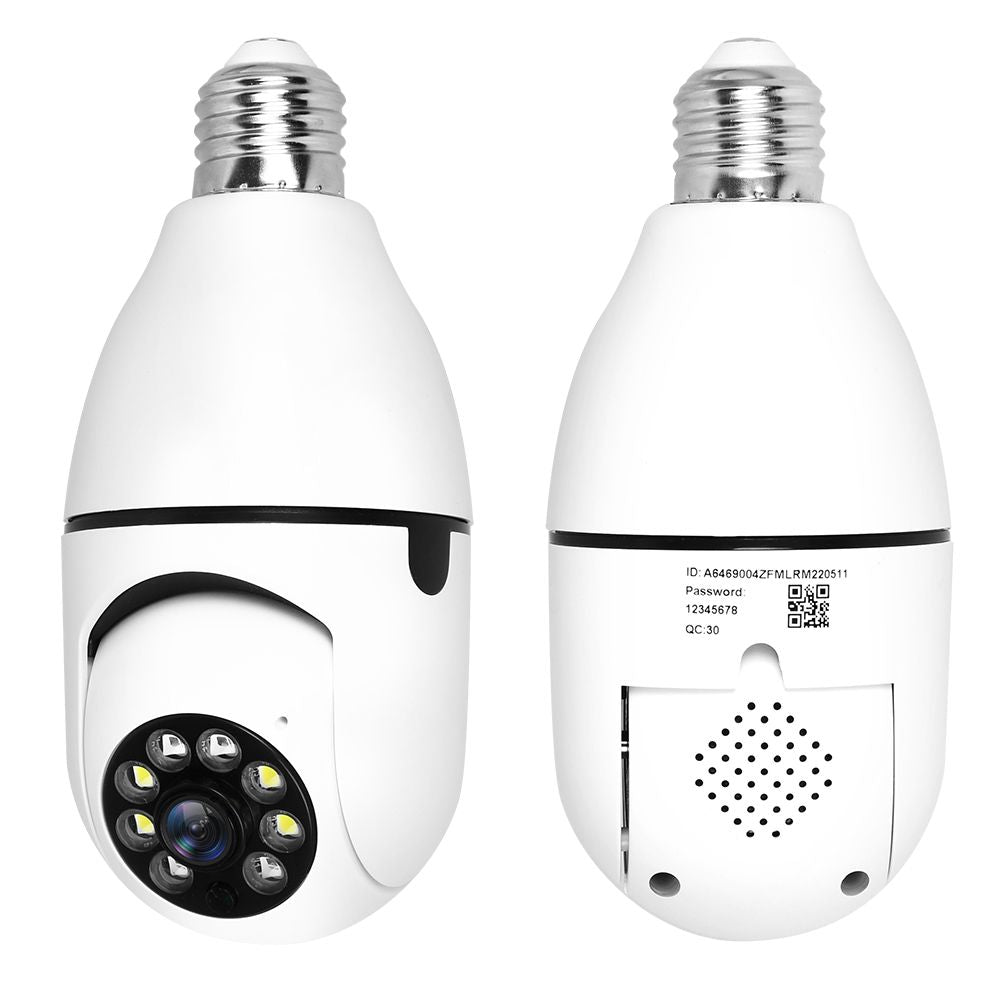 WiFi Light Bulb Camera - 1080P Wireless 360 Degree E27 Panoramic IP Camera