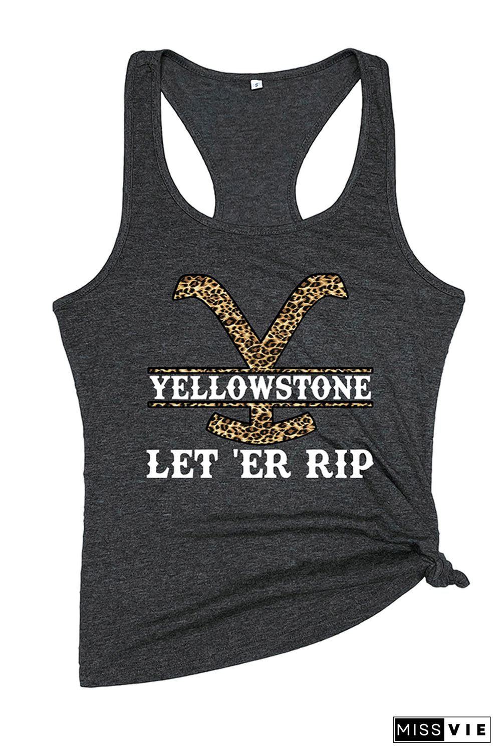 Yellowstone Print Sleeveless Tank Top Wholesale