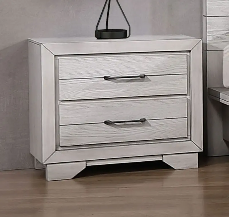 White Sands Chalk White Nightstand