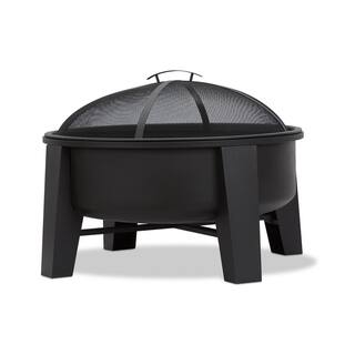 Forsyth 35 in. Outdoor Iron Wood-Burning Fire Pit 360-BK