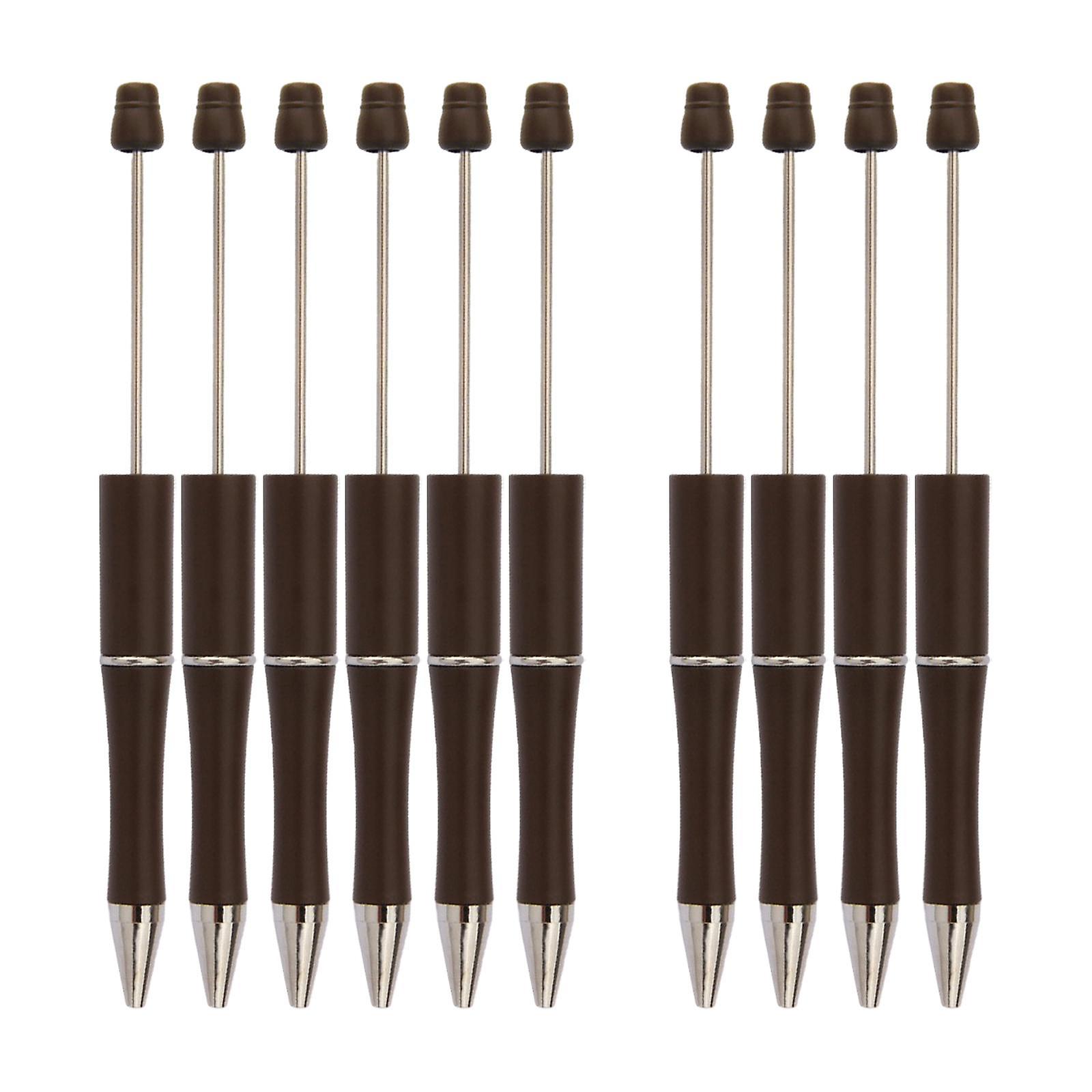 10 Pieces Beaded Pen Diy Crafting Pens For Diy Pen Kits Gift Supplies School Brown