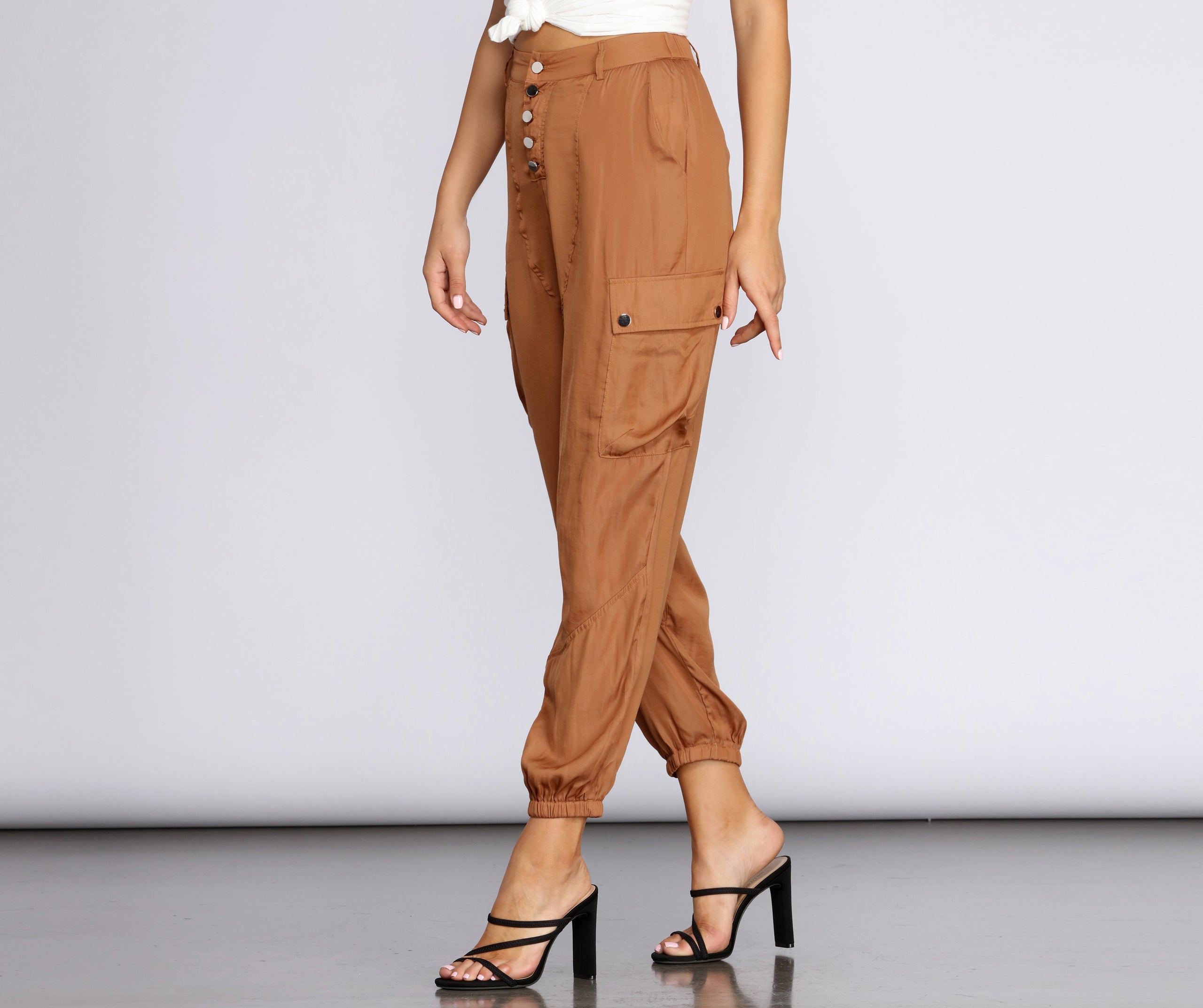 Button Down Cargo Pants