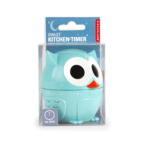 Kikkerland Owl Kitchen Timer - Blue