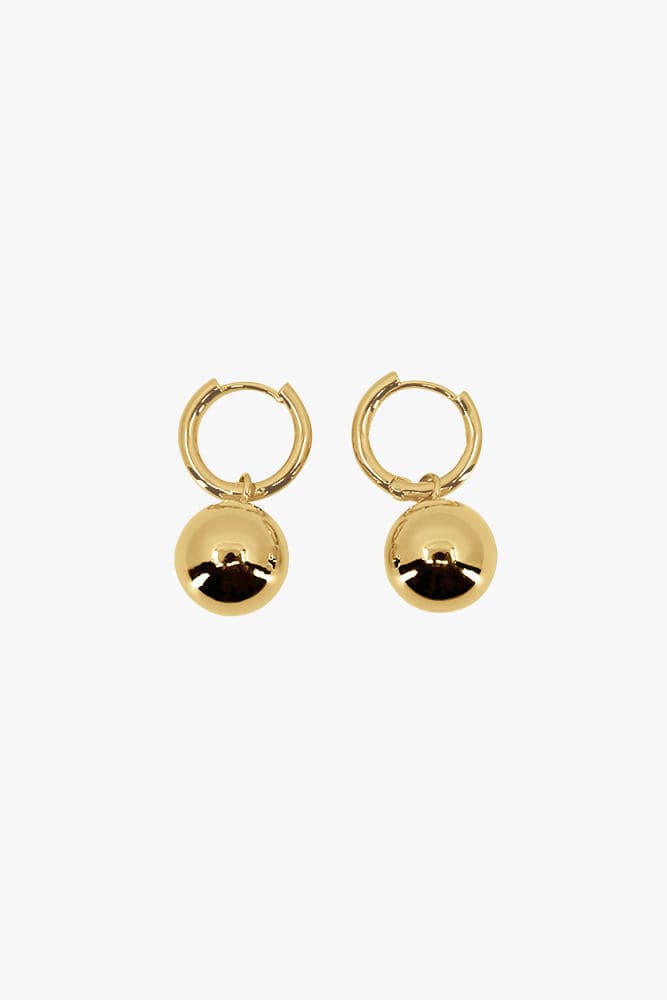 Gold Dangle Huggie Hoop